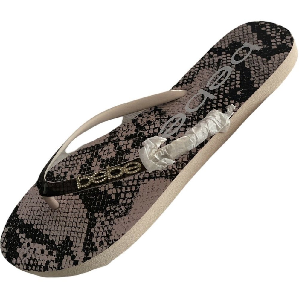 🌹NWT Women’s Sandals BEBE THALIA Animal Print In Black Size 8 - Picture 8 of 11